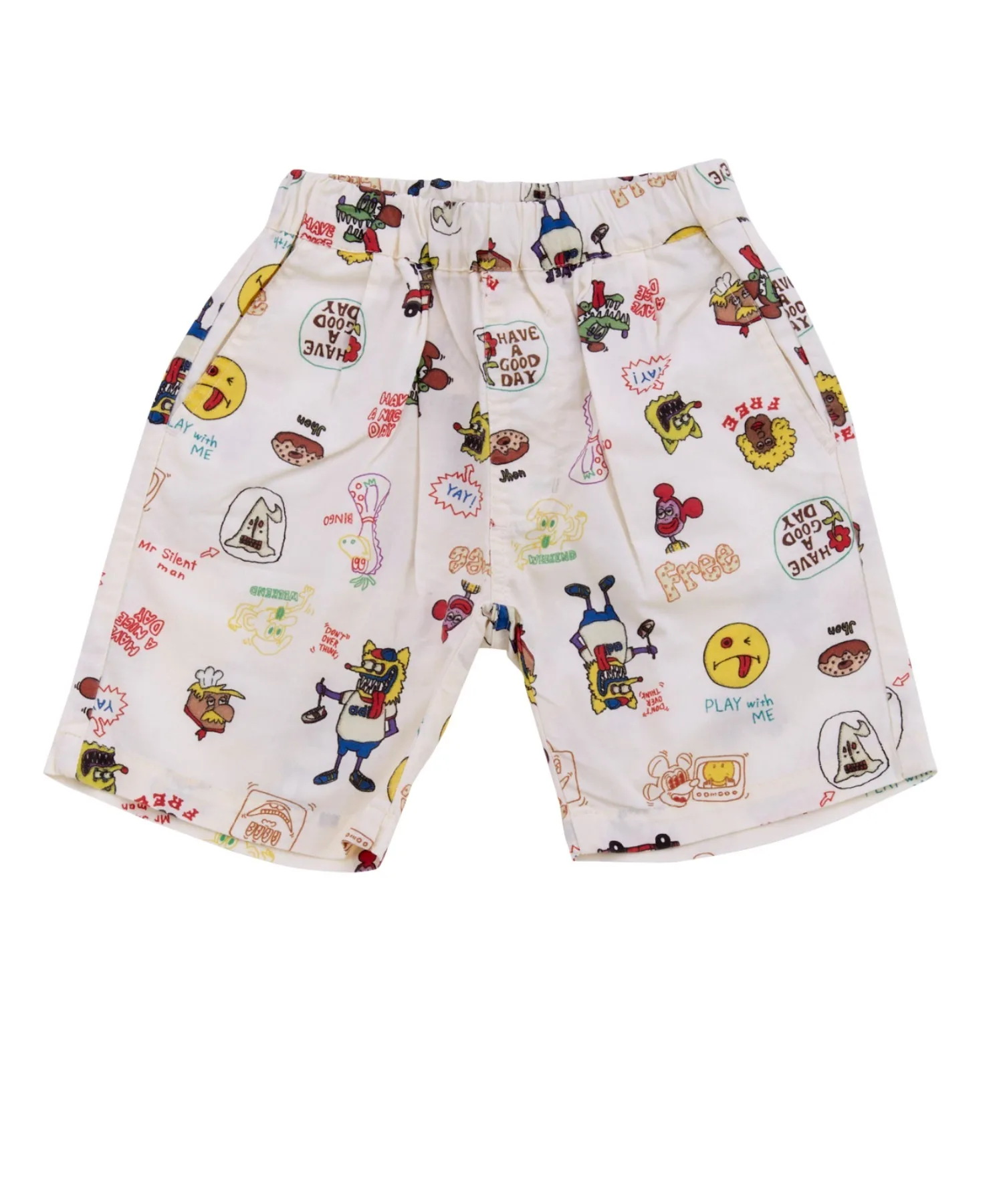 Детские шорты с рисунком FUNNY TACKSHORTS Ocean&Ground офф-белые