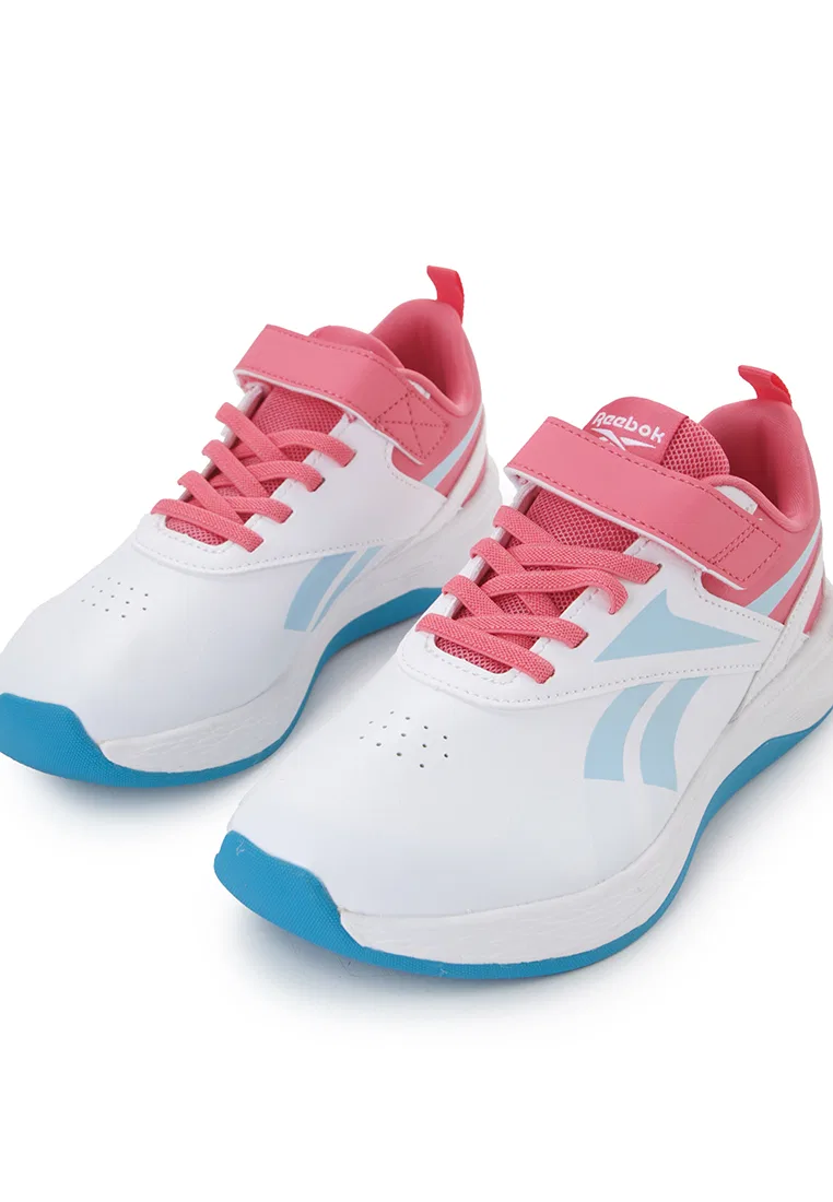 Кроссовки детские спортивные, стрейч-кружево и верхний ремешок, Nano Play Syn Stretch Lace & Top Strap Reebok, белый/синий/розовый — фото 2