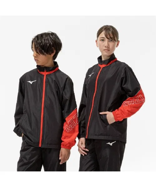 Куртка-ветровка Mizuno JR с подкладкой Breath Thermo, тёмно-синяя — фото 4