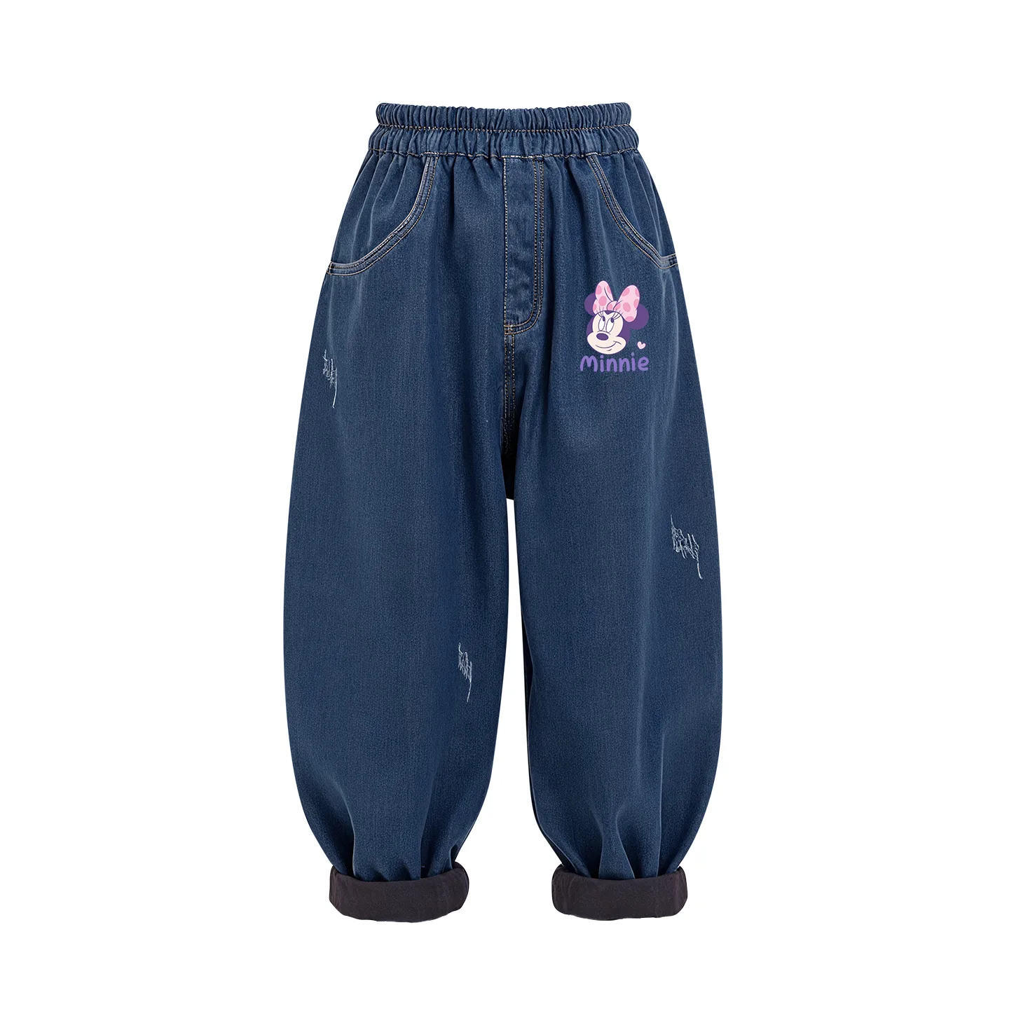 Детские джинсы утепленные с флисовой подкладкой Disney, [Thickened and Fleece-Lined]Diyingni K Denim Blue