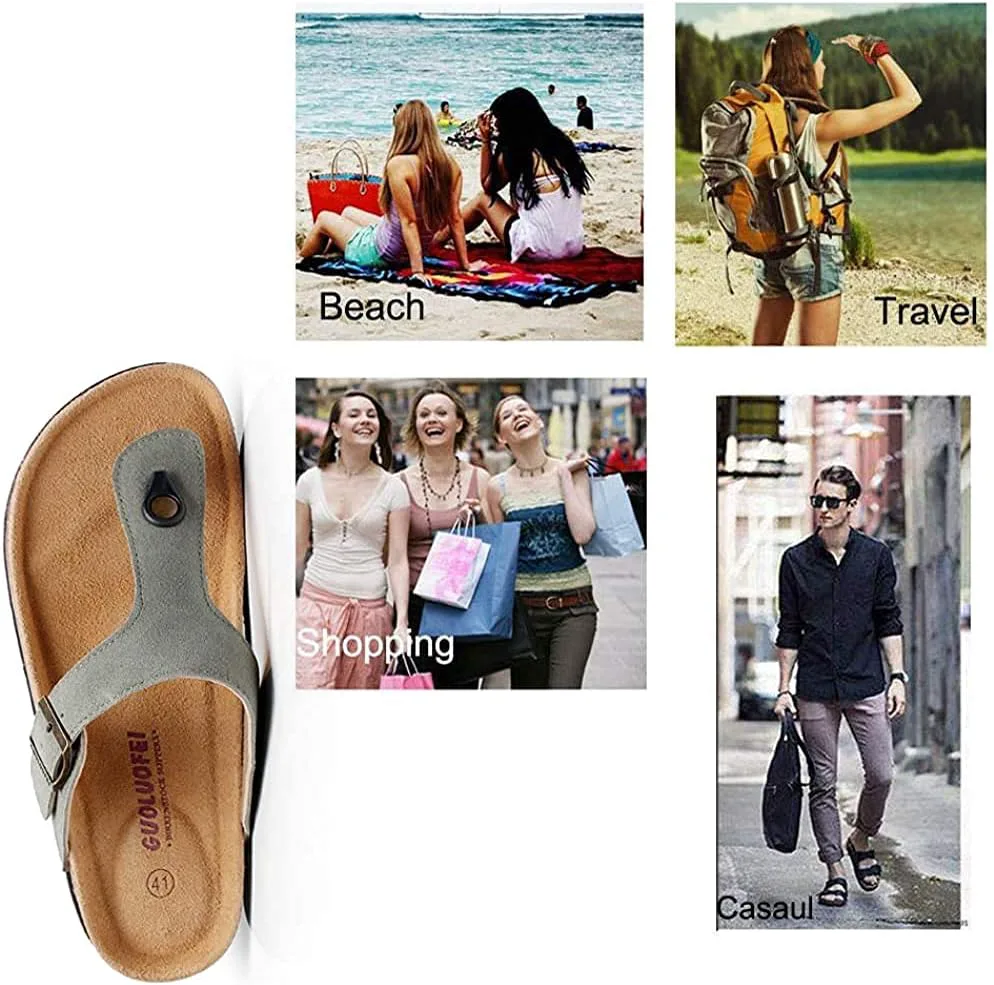 

Женские сандалии Asifn на плоской подошве, регулируемые кожаные повседневные открытые шлепанцы для мужчин, летние тапочки, коричневый