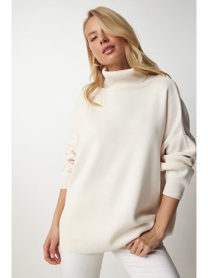 

Пуловер Happiness Istanbul Rollkragenpullover, кремовый