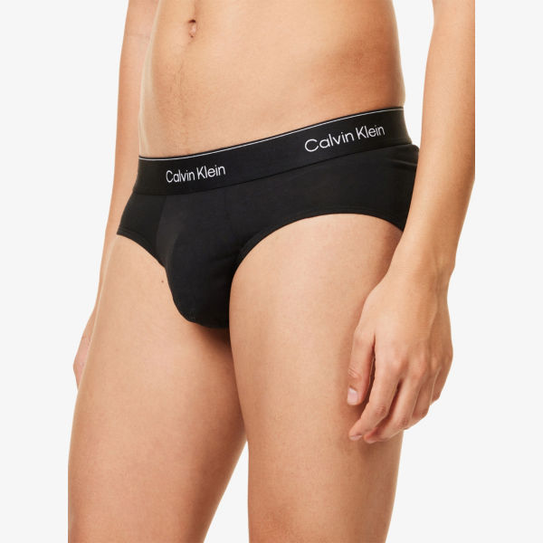 Трусы-бикини Calvin Klein Icon с логотипом, 3 пары, синий / белый / голубой — фото 4