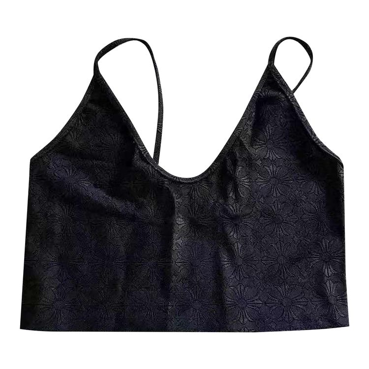 

Топ Chrome Hearts Cross Motif Cropped Tank Top Black, черный