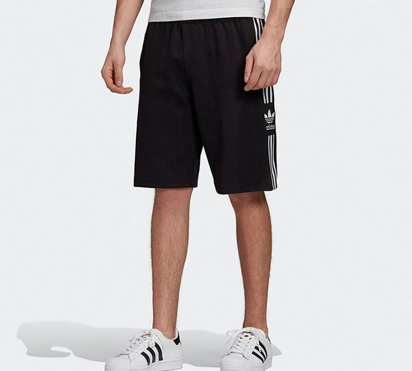 Шорты originals lockup lng short side stripe sports shorts black Adidas, черный — фото 3