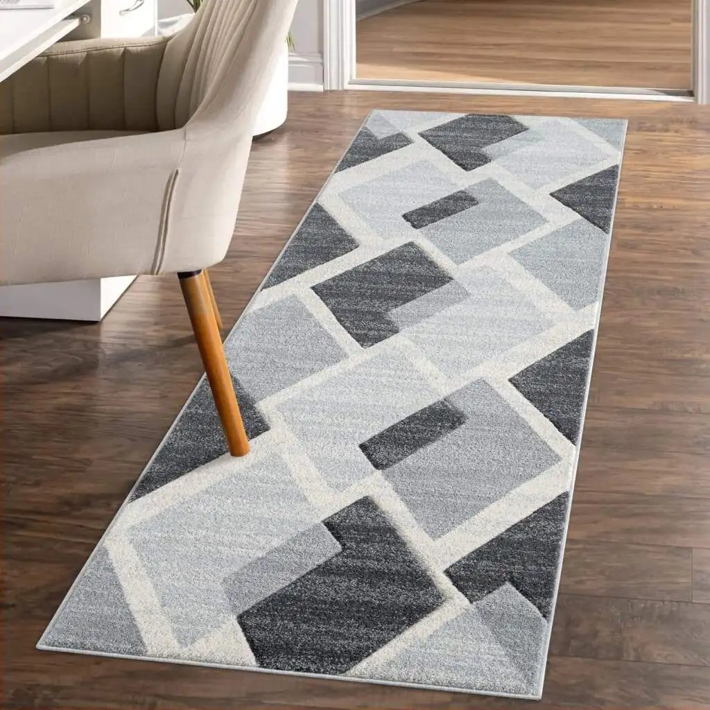 

Ковровая дорожка City "BONITO7167", прямоугольная Carpet City 80х300 см, серый
