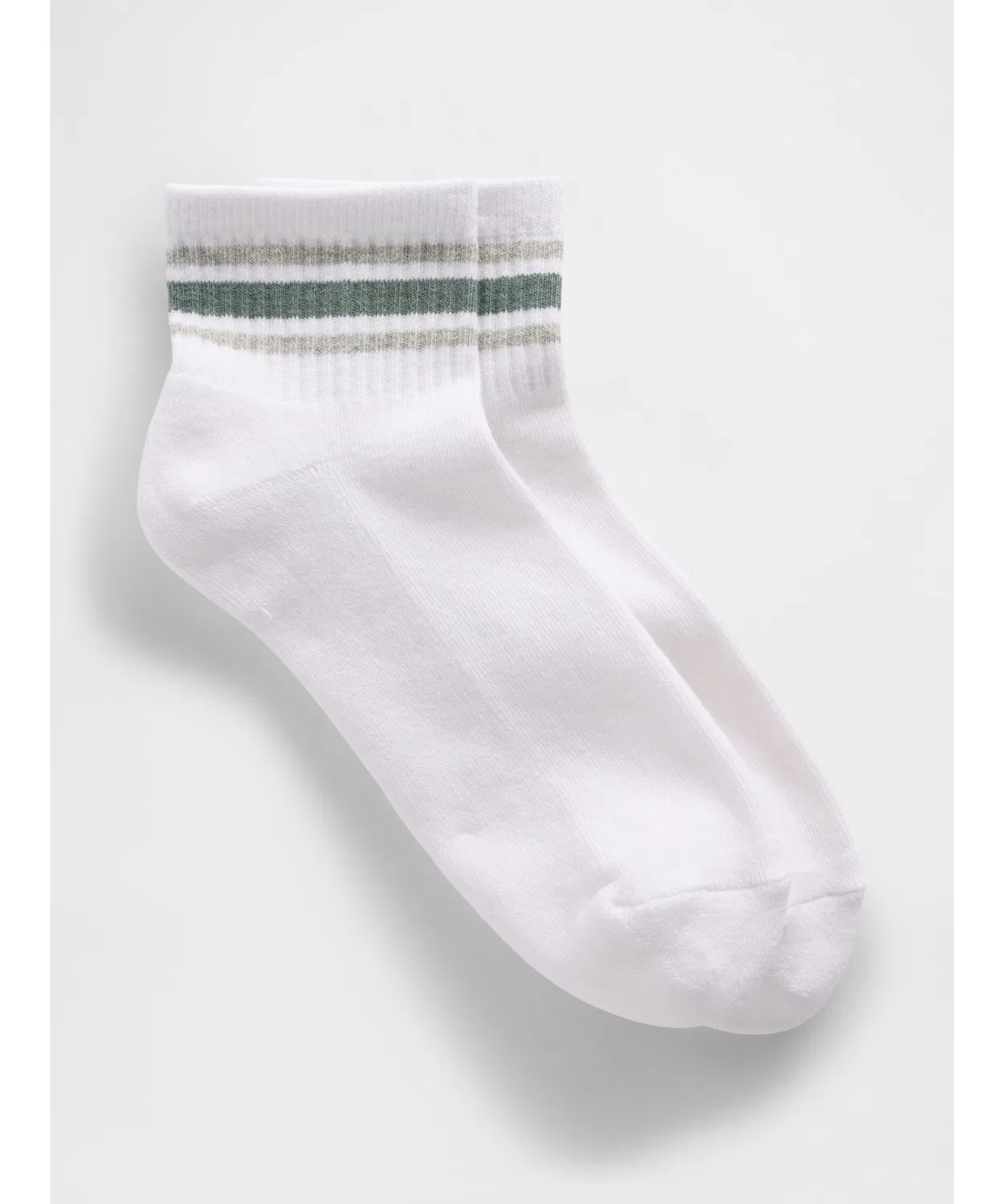 Носки спортивные короткие с полосками Gap, зеленые