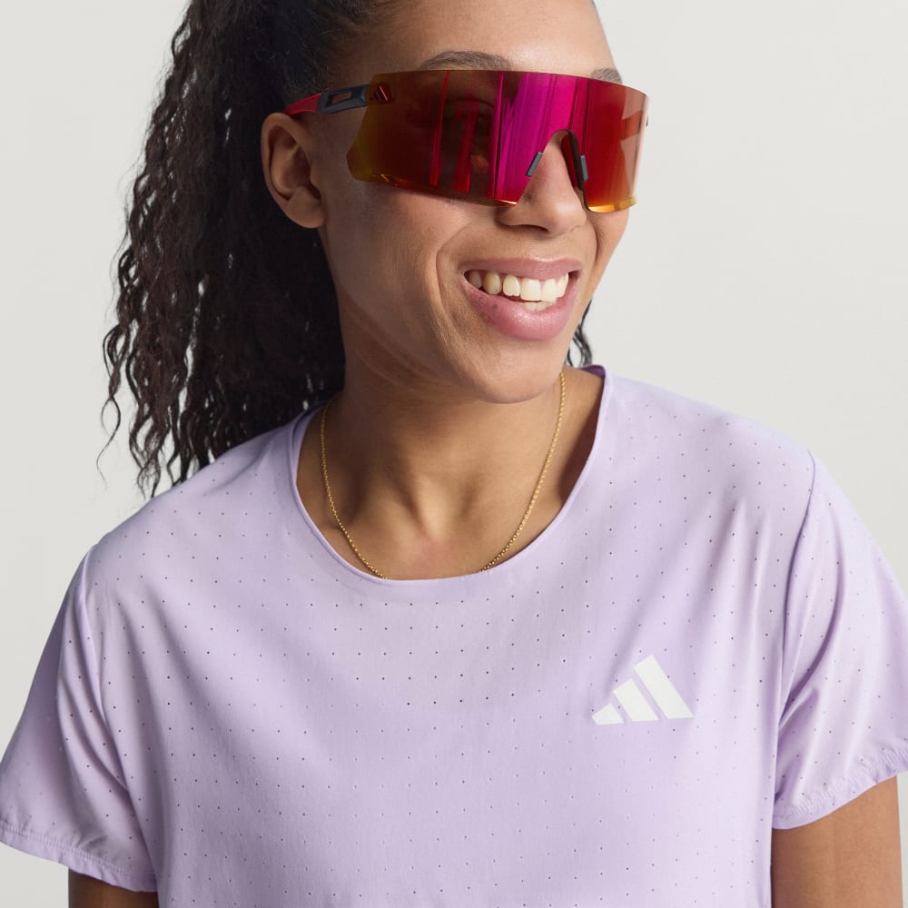 Спортивная футболка Adidas Adizero Running Tee, цвет Powder Plum — фото 3