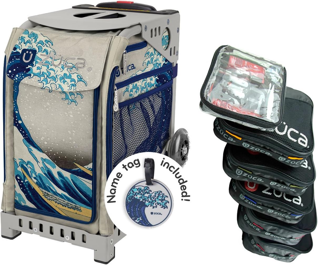 

Спортивная сумка-вкладыш ZUCA Great Wave с серой рамкой и специальным набором из 5 упаковочных мешочков + косметичка, Черный, Спортивная сумка-вкладыш ZUCA Great Wave с серой рамкой и специальным набором из 5 упаковочных мешочков + косметичка