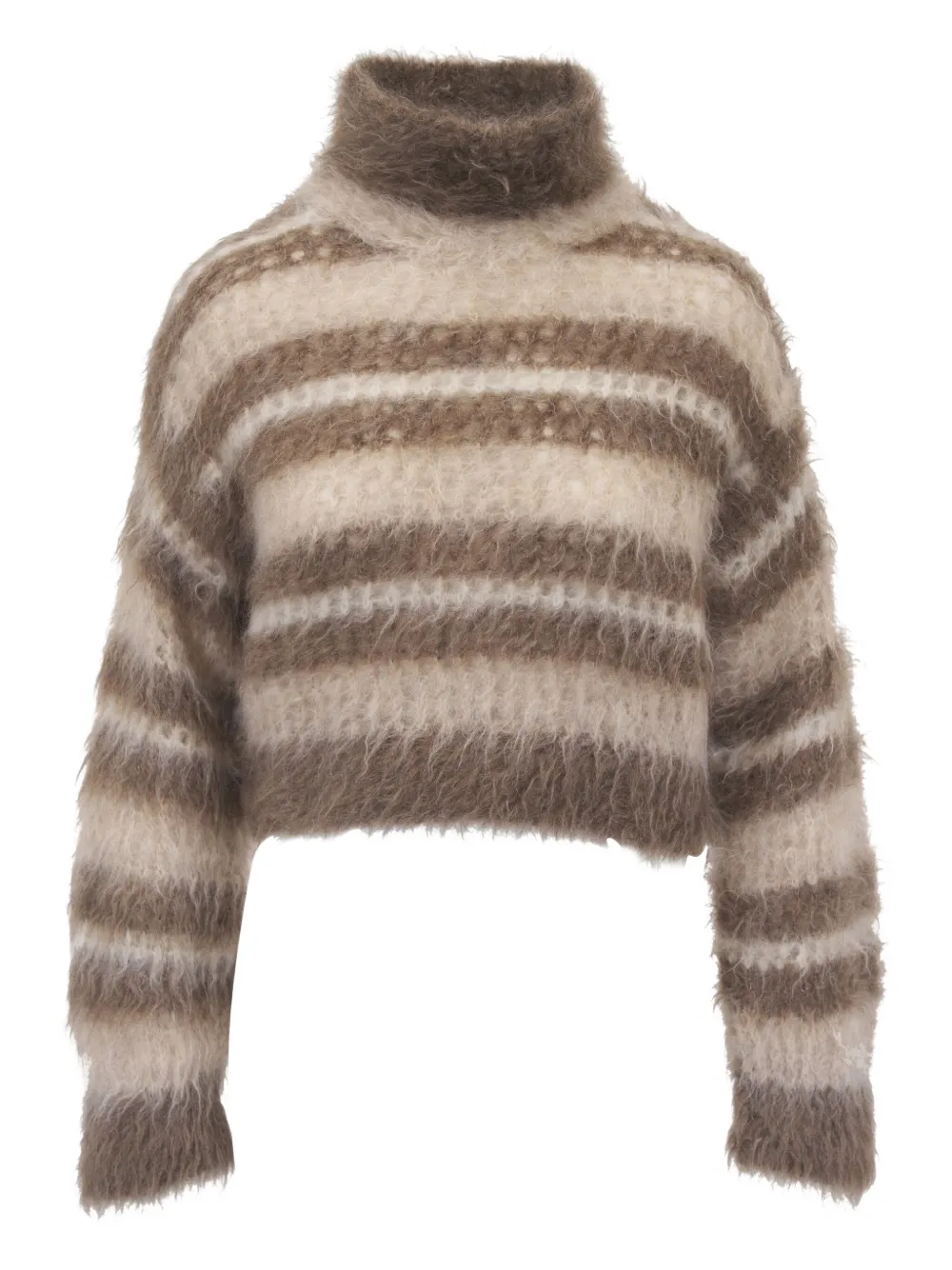 

Свитер в полоску Brunello Cucinelli, коричневый