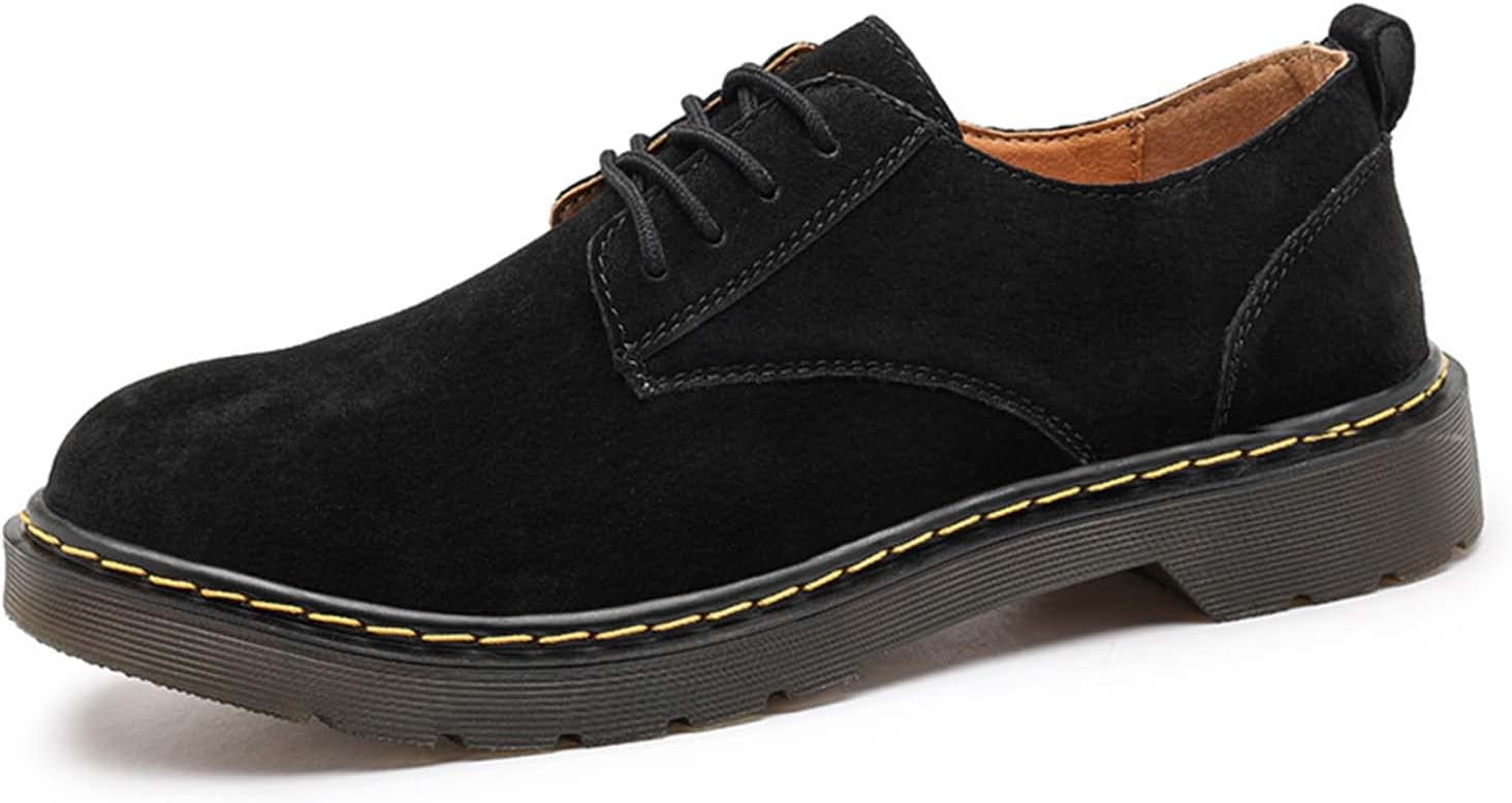 

Мужские классические ультрагородские оксфорды Eliogn из замши, кожаные модные повседневные туфли, противоскользящие TPR, модель Cargo, черный