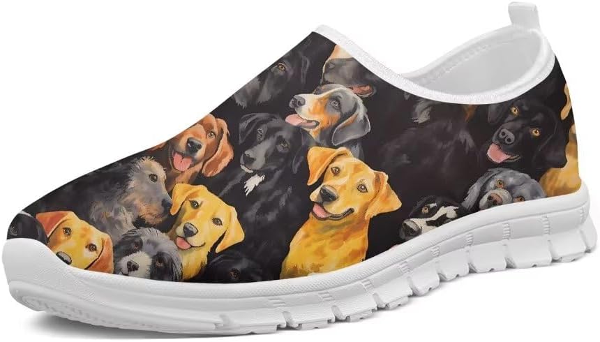 

Кроссовки Forchrinse Green Hummingbird с ямайским флагом для женщин на скользящей подошве, мужские прогулочные кроссовки, легкие лоферы с поддержкой свода стопы, дышащие, Cute Puppy