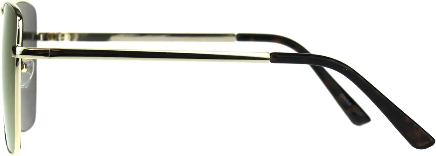 

Женские стильные солнцезащитные очки PASTL в квадратной металлической оправе с зеркальными линзами и защитой от УФ-излучения UV 400, Gold (Purple Mirror)