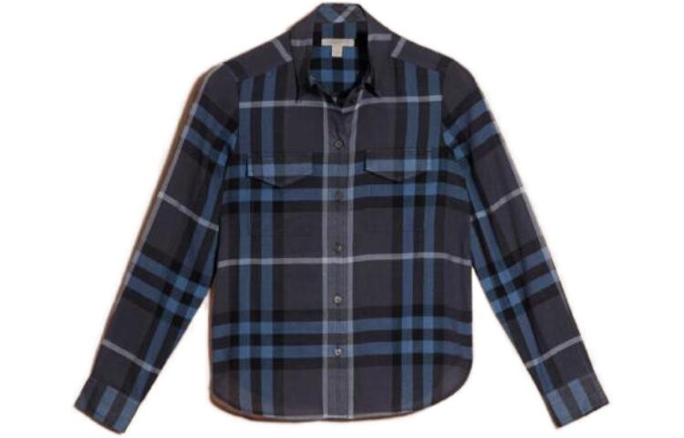 

Рубашка женская Burberry в клетку, темно-синий