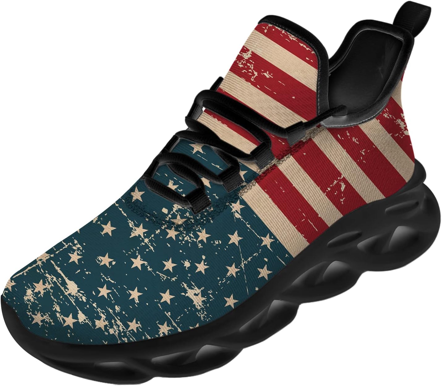 

Кроссовки Ciadoon с американским флагом для женщин и мужчин, для бега, ходьбы и тенниса, обувь на 4 июля, подарки, 1988 Bluered