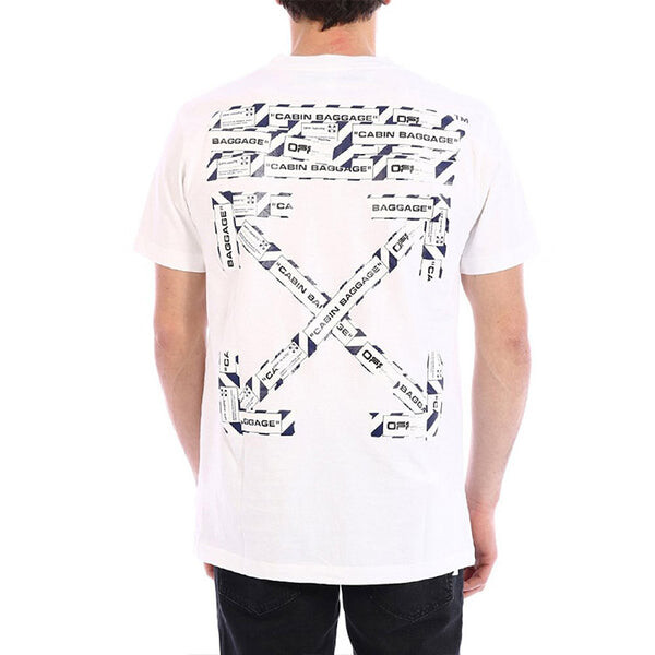 Футболка ss21 logo alphabet printing round neck short sleeve ordinary version white Off-White, белый — фото 4