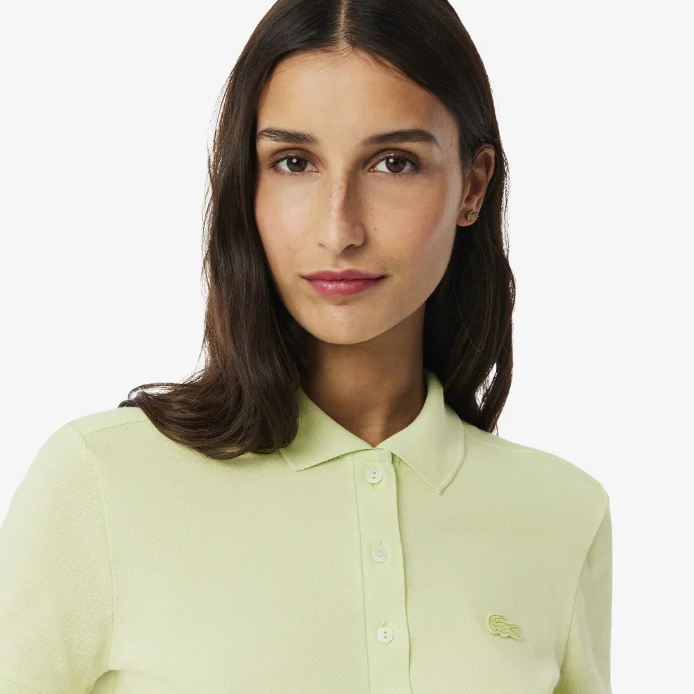 Футболка-поло Lacoste Slim Fit светло-зелёная — фото 2