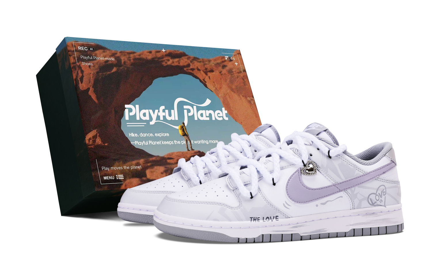 

Детские баскетбольные кроссовки Dunk Tone Love Words низкие, Nike, светло-серый