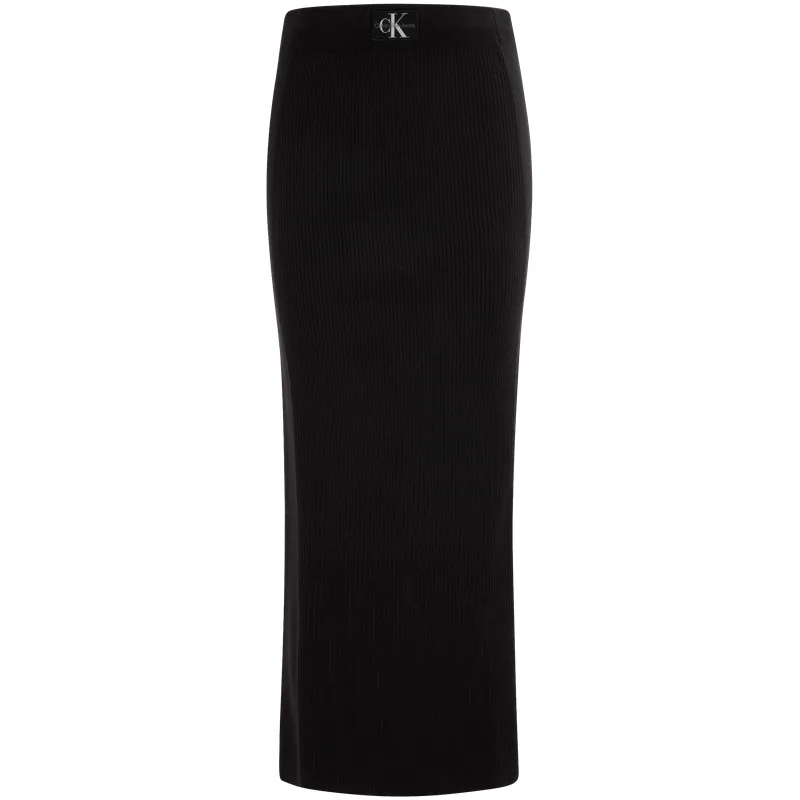 Calvin Klein Вязаная длинная юбка женская space black