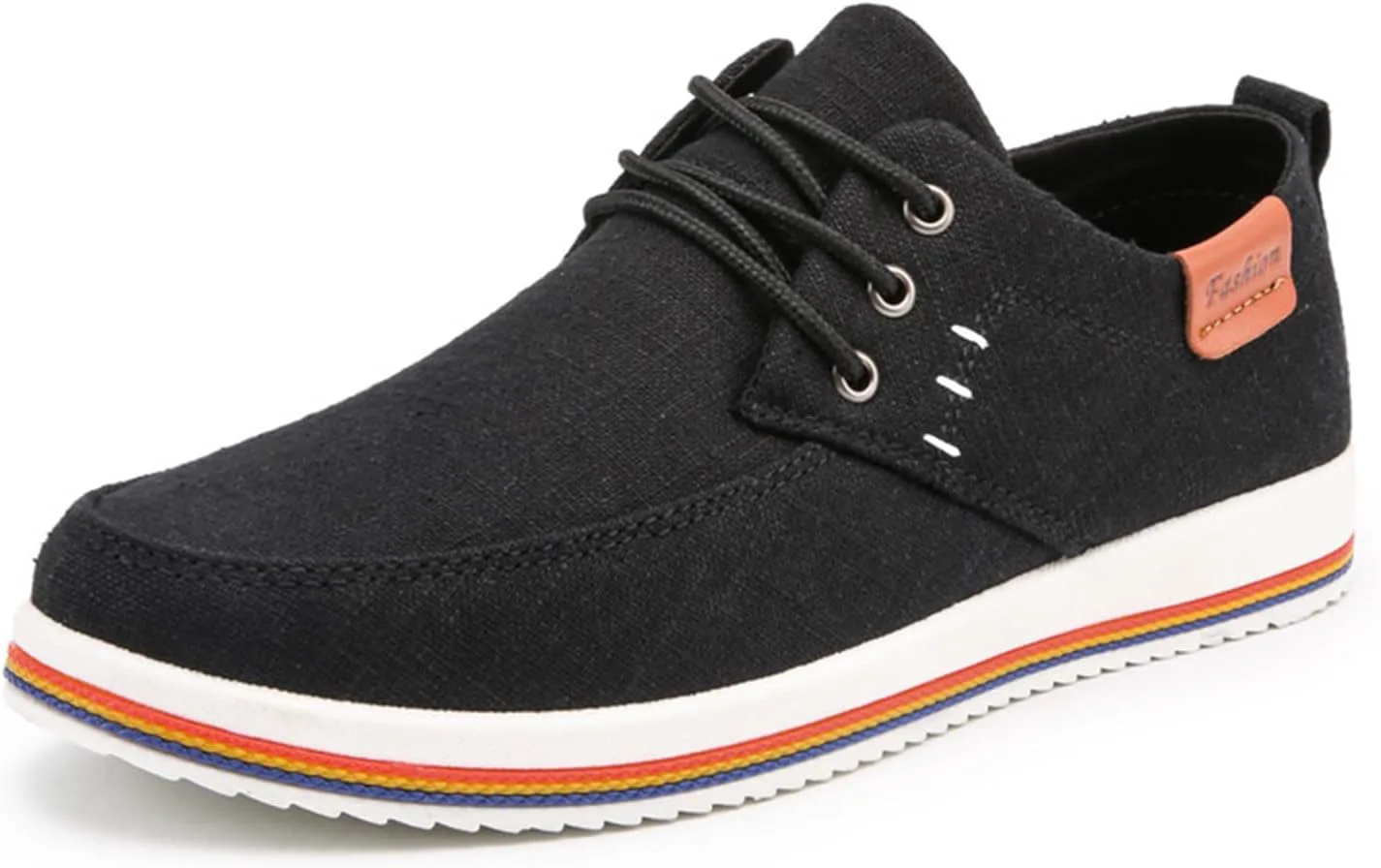 

Мужские повседневные лоферы на шнуровке из текстиля, с поддержкой свода стопы, удобные, легкие ортопедические нескользящие прогулочные обувь для работы и путешествий, дышащие туфли для вождения ETORYOOX, черный