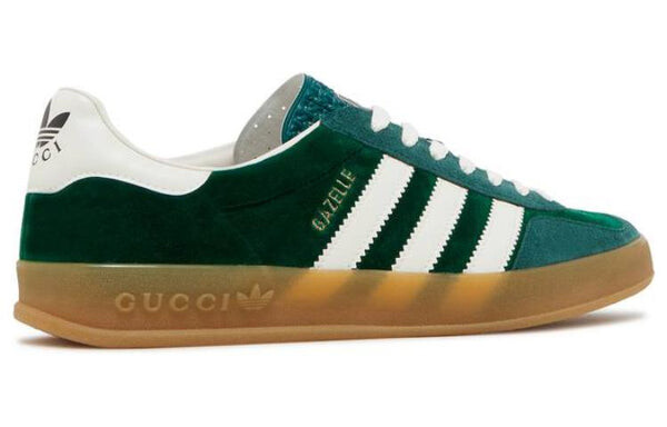 Кроссовки x adidas gazelle 'green suede' Gucci, зеленый — фото 3