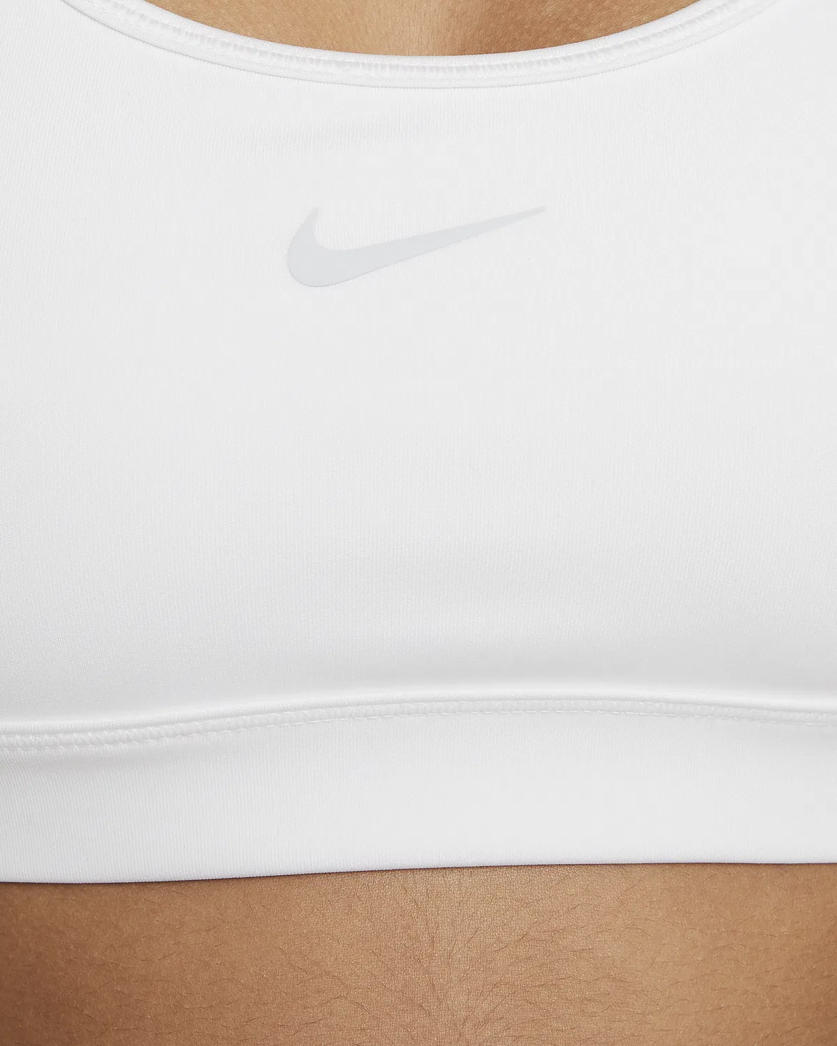 Детский спортивный бюстгальтер Nike Swoosh, White/Pure Platinum — фото 4