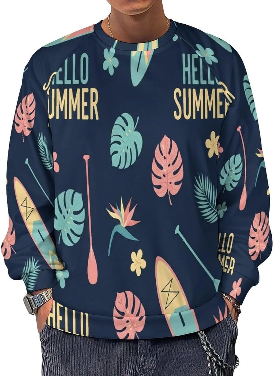 

Cartoon-octopus свитшот для мужчин, Crewneck Pullover (Available in Big & Tall)