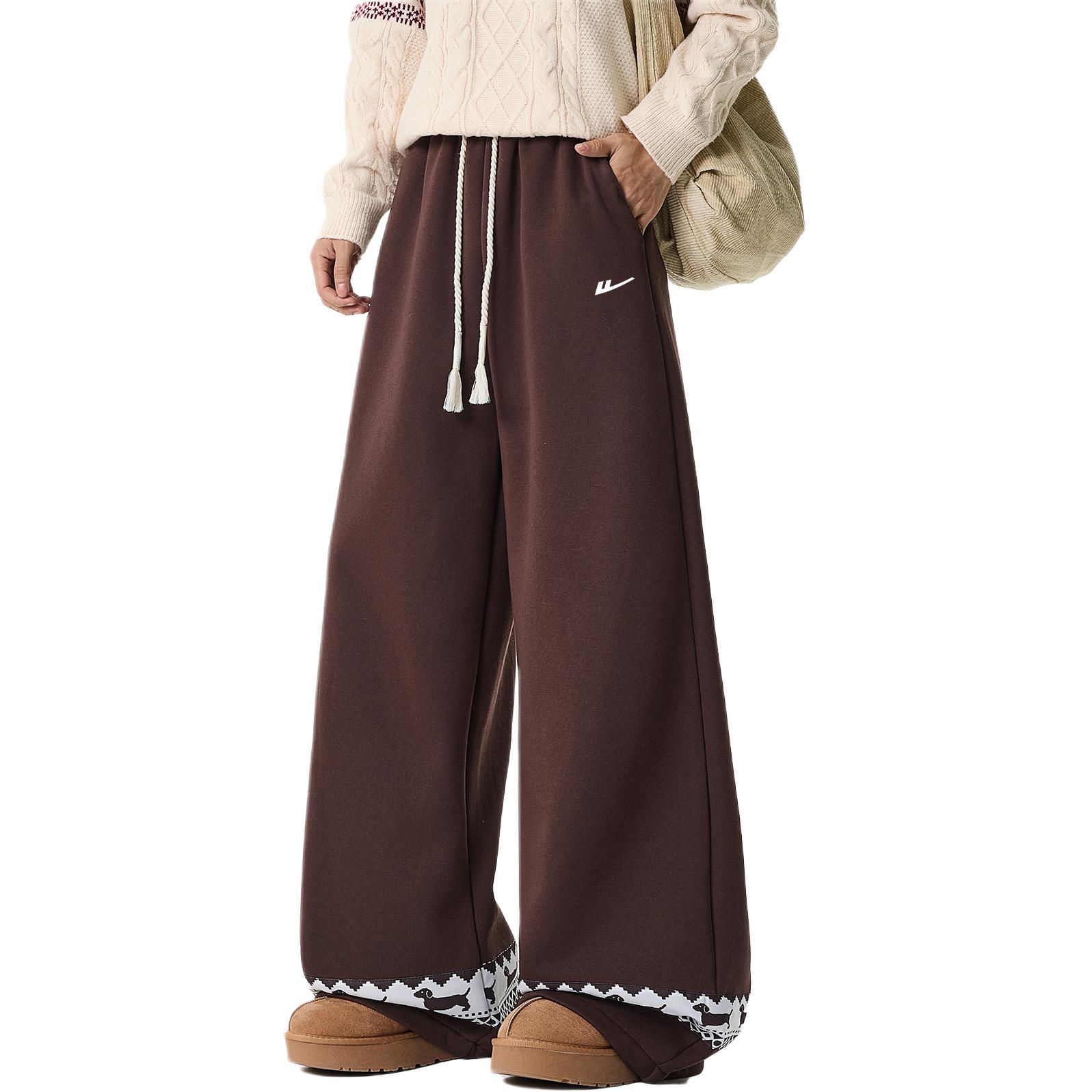 

Повседневные брюки женские утепленные с флисовой подкладкой прямого кроя WARRIOR, coffee (comes with diy brand merch)