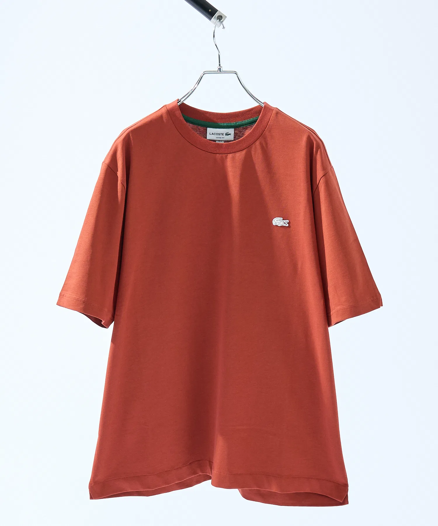 Футболка LACOSTE с принтом на спине, базовая, чёрная