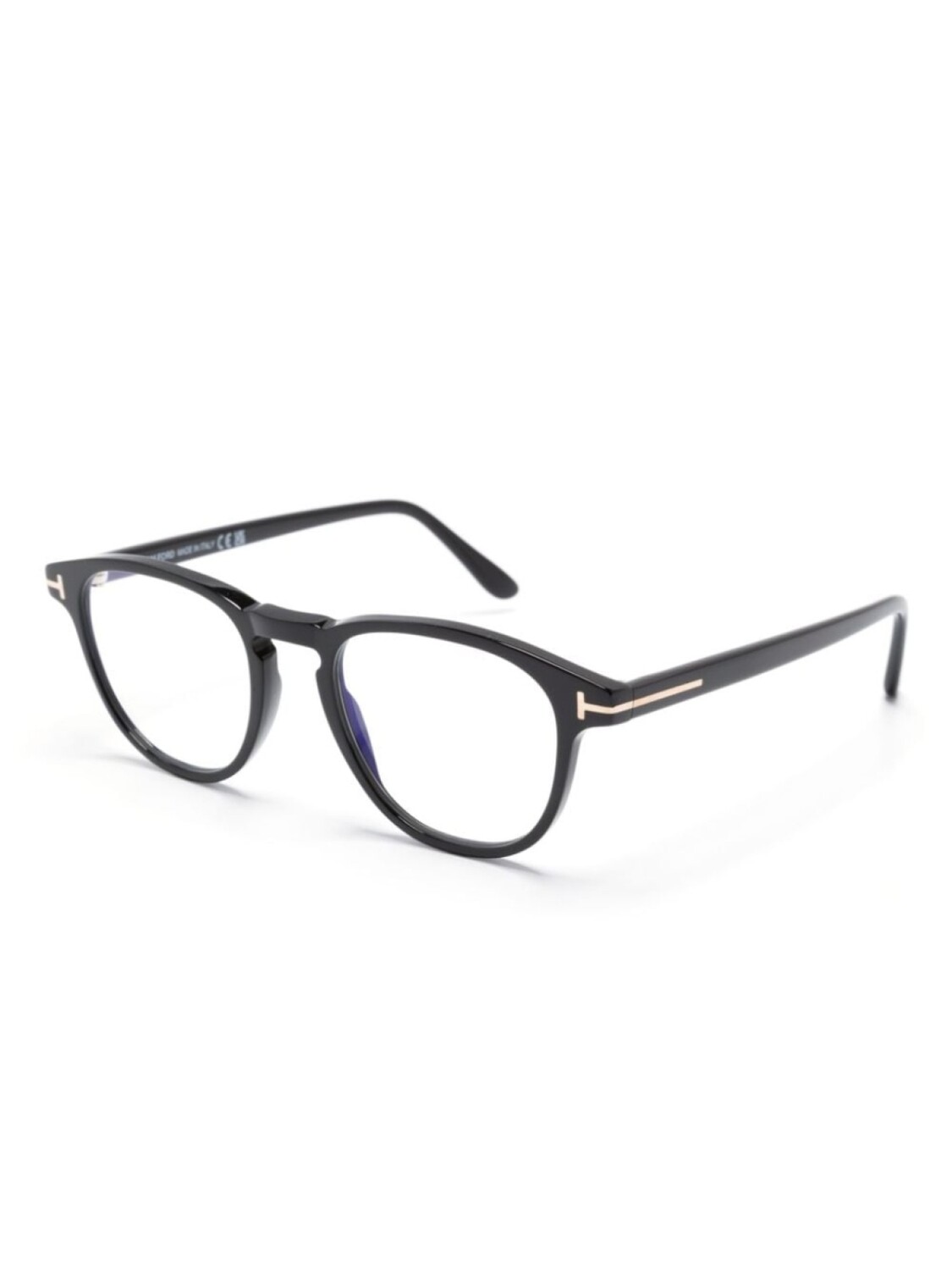 TOM FORD Eyewear очки в квадратной оправе с логотипом, черный — фото 2