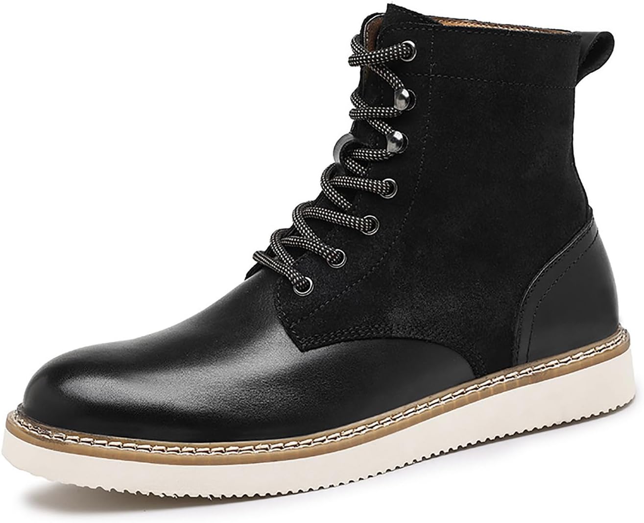 

Мужские ботинки Santimon Mens Casual Dress, байкерские ботинки, из натуральной кожи, оксфорды, челси, модные, для официального и делового стиля, черный