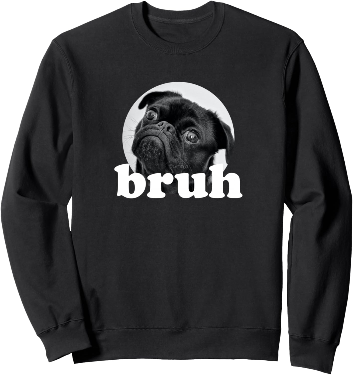 

Толстовка с забавным юмористическим рисунком мопса Брух Cute Pug Fashion Funny Adorable Art Graphics, черный