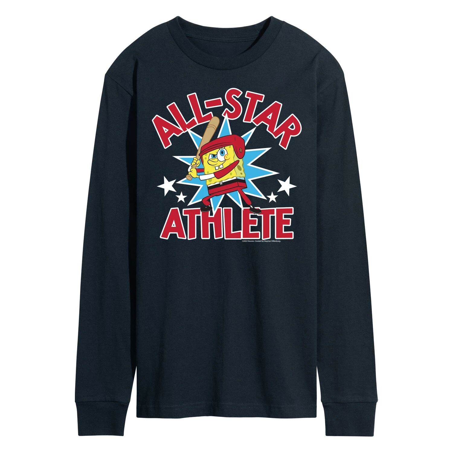 

Мужская футболка Nickelodeon SpongeBob SquarePants All Star Athlete с длинными рукавами и рисунком