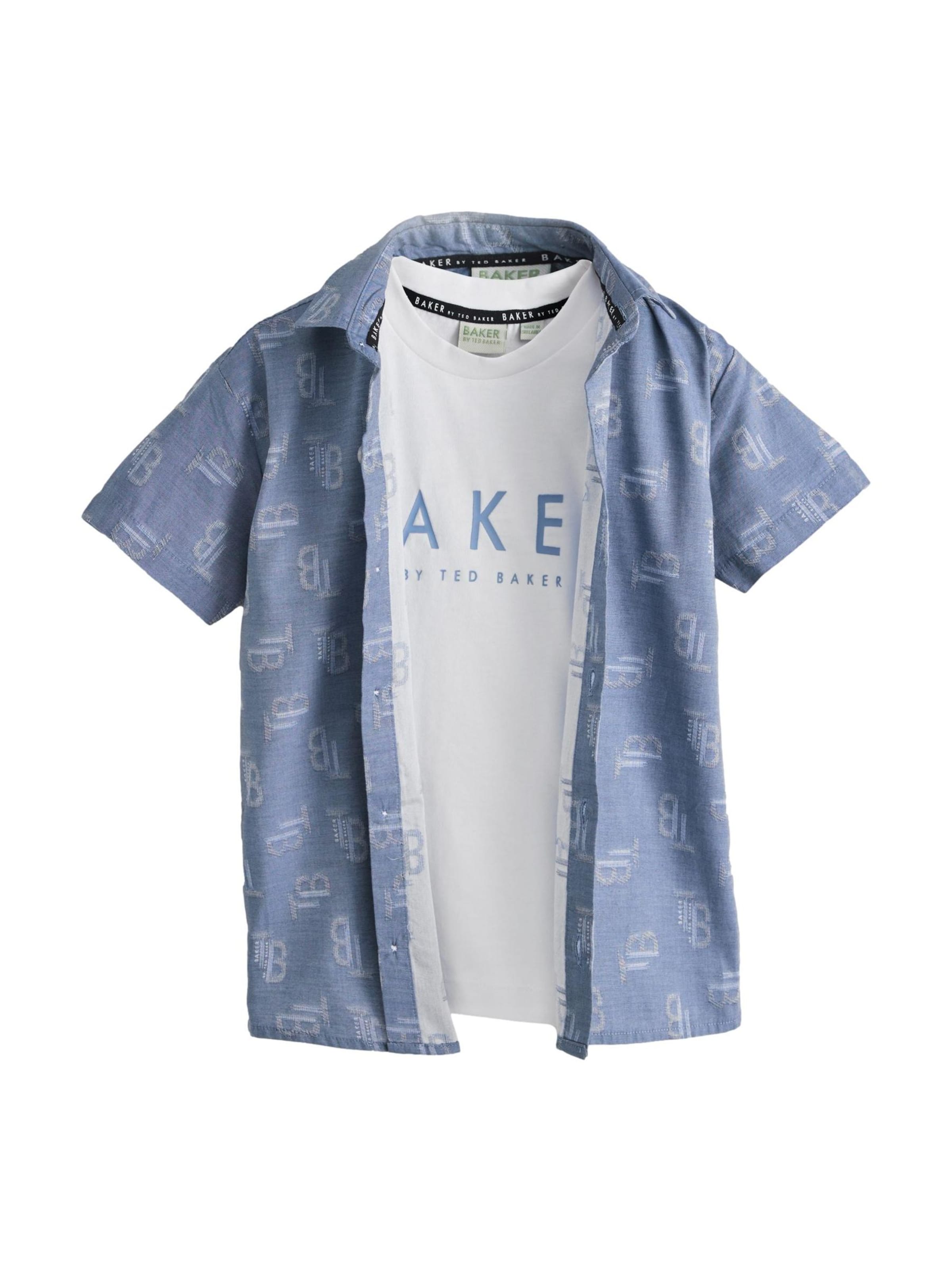 Baker by Ted Baker Рубашка на пуговицах Regular fit в цвете Opal, White