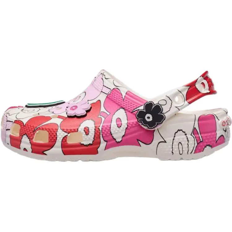 

Классические детские сандалии Clog для дошкольников Crocs, экрю/красный/розовый/зеленый