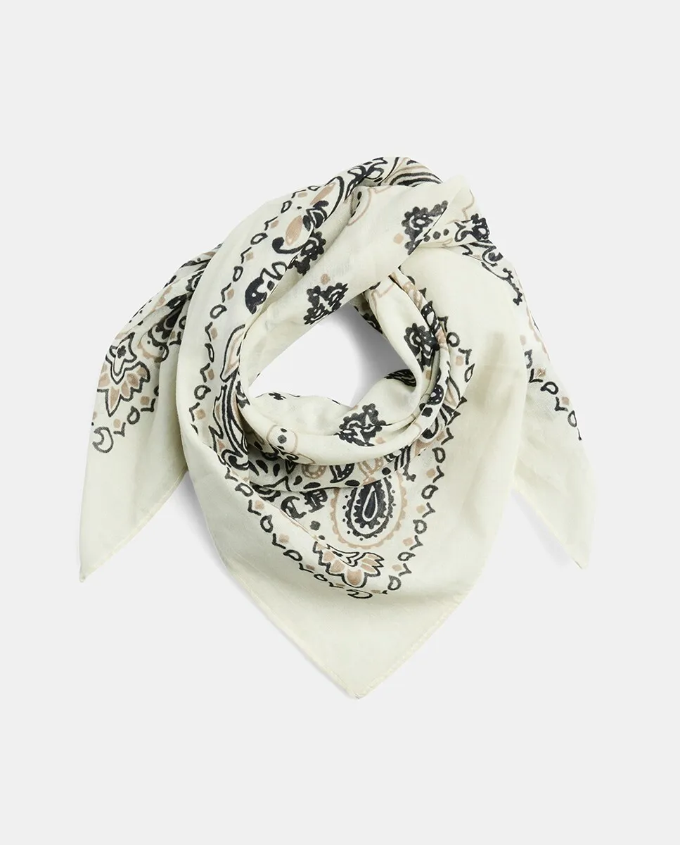 

Платок с узором пейсли Pieces, белый