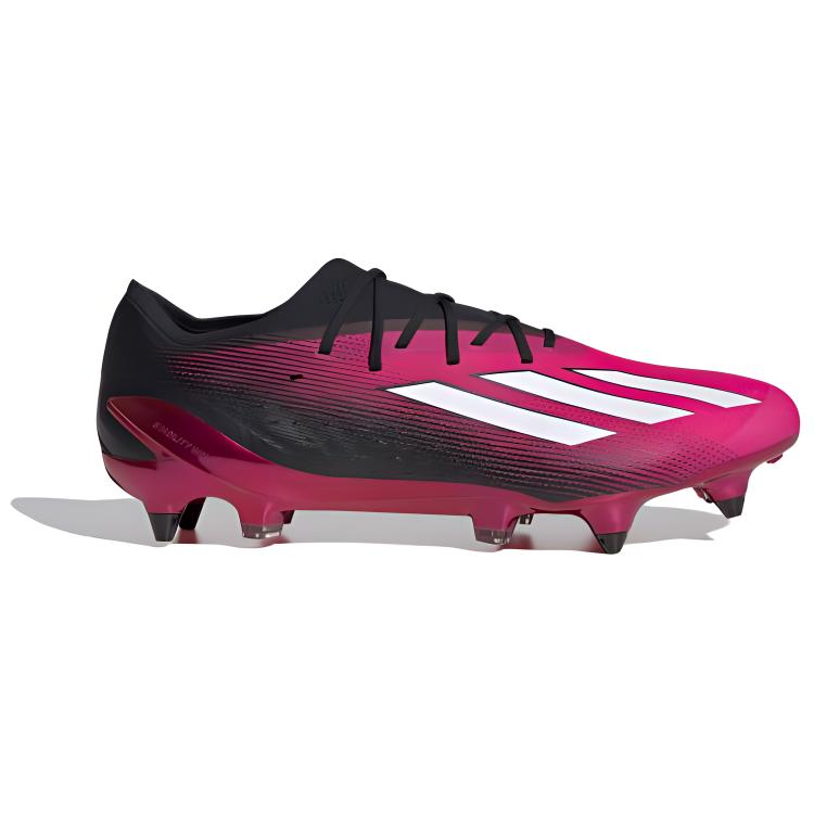 Adidas X Speed Portal.1 Противоскользящие износостойкие футбольные бутсы унисекс черные черно-розово-белые — фото 3
