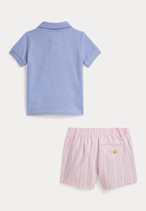 Рубашка-Поло oxford и полосатая короткая рубашка-поло 02y Polo Ralph Lauren, Harbor Island Blue — фото 2