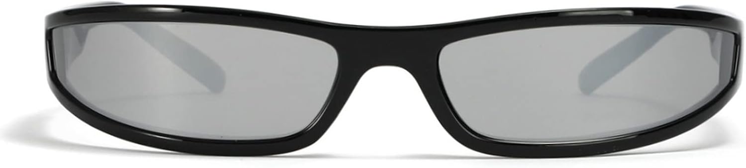 

Маленькие квадратные солнцезащитные очки для женщин, милые модные солнцезащитные очки обтекаемой формы, стильные солнцезащитные очки в стиле Y2K, винтажные узкие очки mincl, Silver