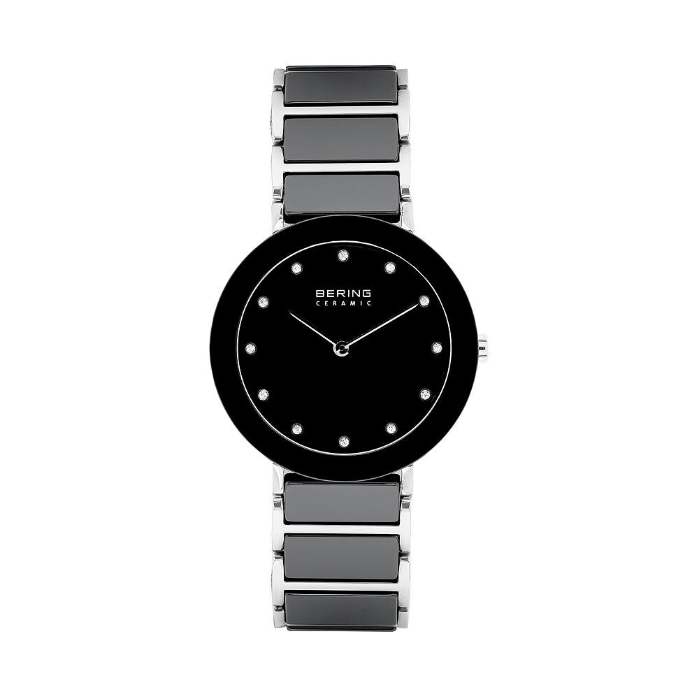 

BERING Женские черные керамические часы с звеньями - 11435-749, черный