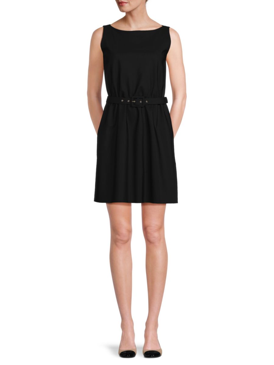 

Мини-платье из джерси с поясом Renatha Chiara Boni La Petite Robe, черный