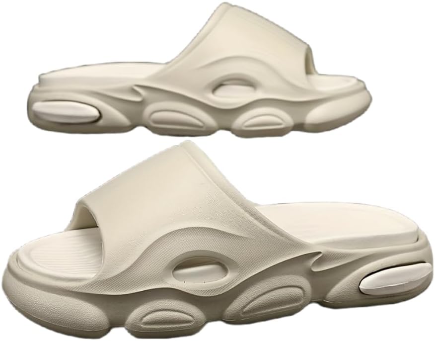 

Мужские слайдеры с принтом капли - удобные нескользящие тапочки для дома и улицы - обувь с открытым носком для пляжа, душа, весны и лета Hhhchpm, бежевый