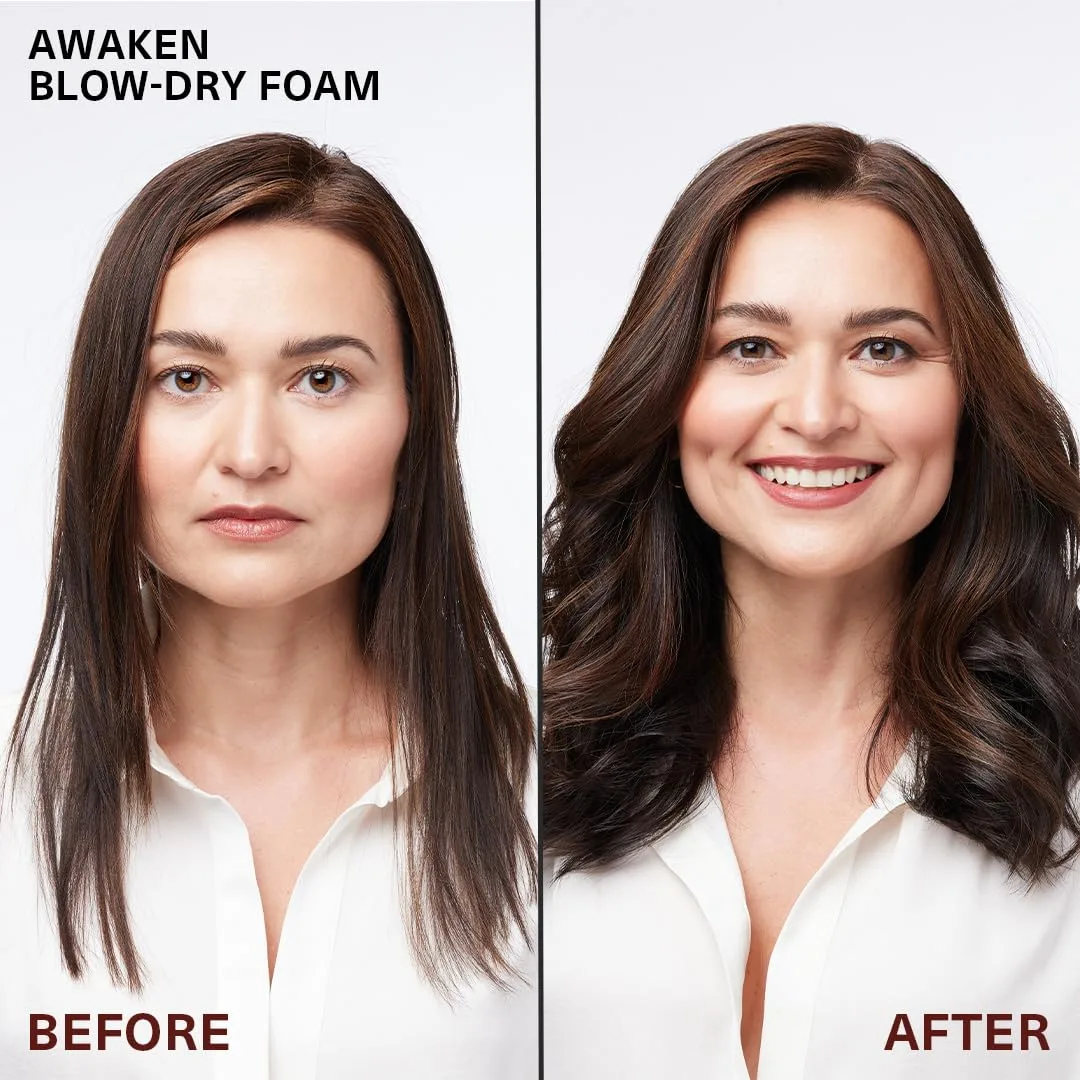 Пенка для укладки волос SURFACE Hair Awaken Thickening Blow Dry Foam, защищает и укрепляет тонкие и ломкие волосы, 140 мл. — фото 4