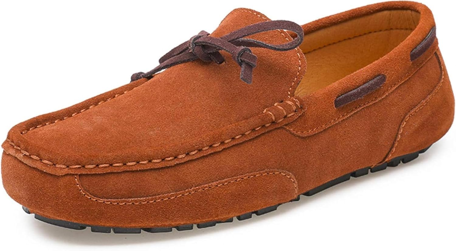 

Мокасины, повседневные тапочки, прогулочные плоские лодочные мужские туфли Sylaiwao, коричневый