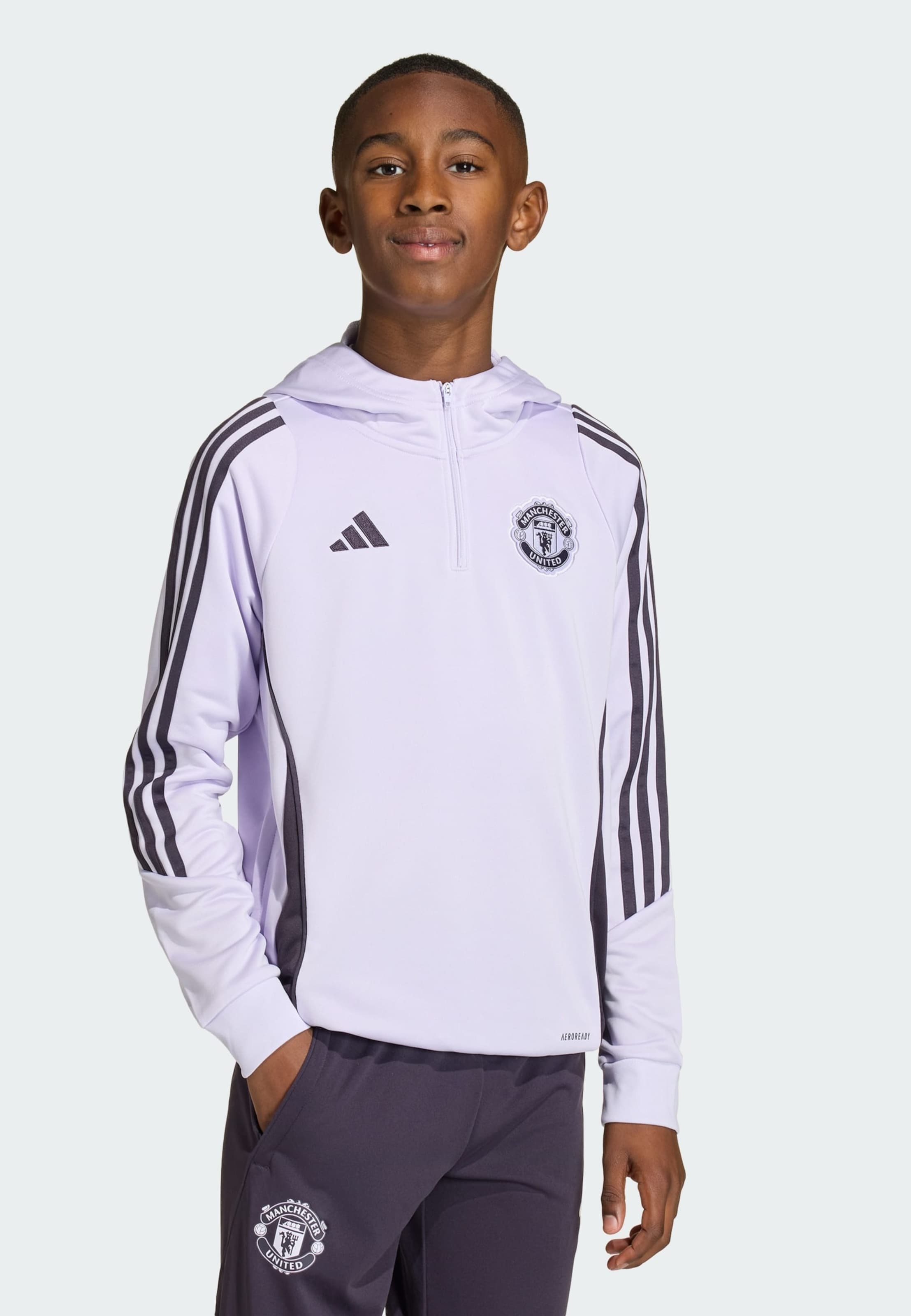Adidas Performance Спортивная толстовка 'Manchester United Tiro 25 Competition' в светло-фиолетовом цвете — фото 2