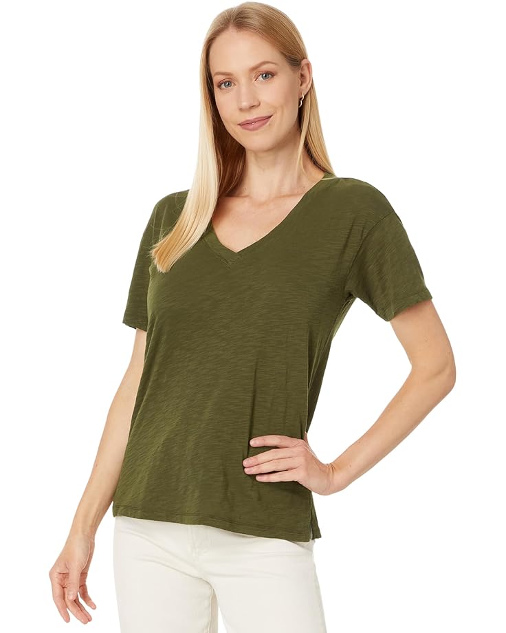 

Футболка Mod-o-doc V-Neck Boxy Tee, цвет True Olive