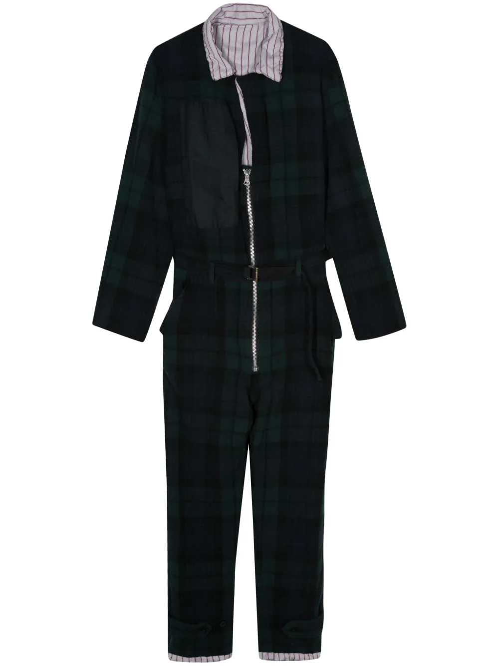 

Фланелевый комбинезон в клетку SACAI, зеленый