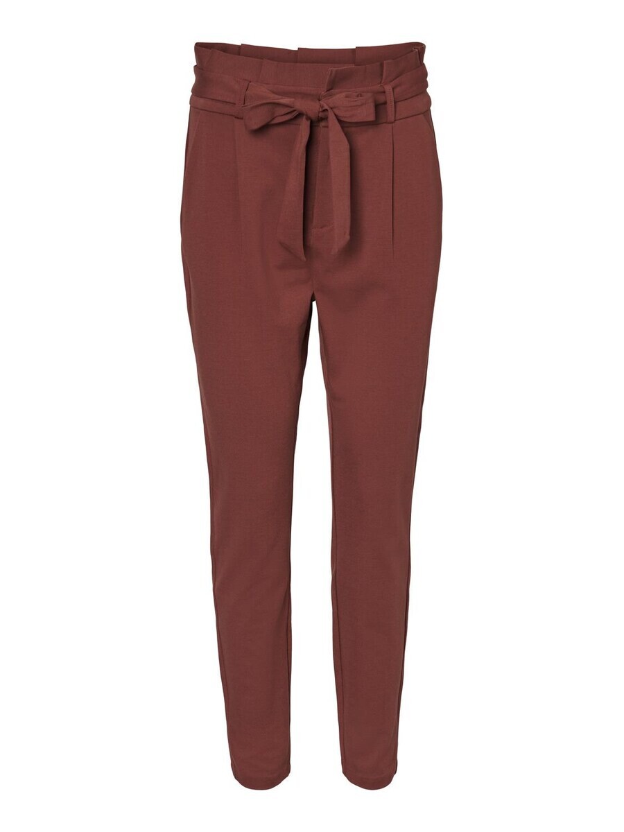

Брюки со складками спереди VERO MODA Slim fit Pleat-Front Pants Eva, коричневый