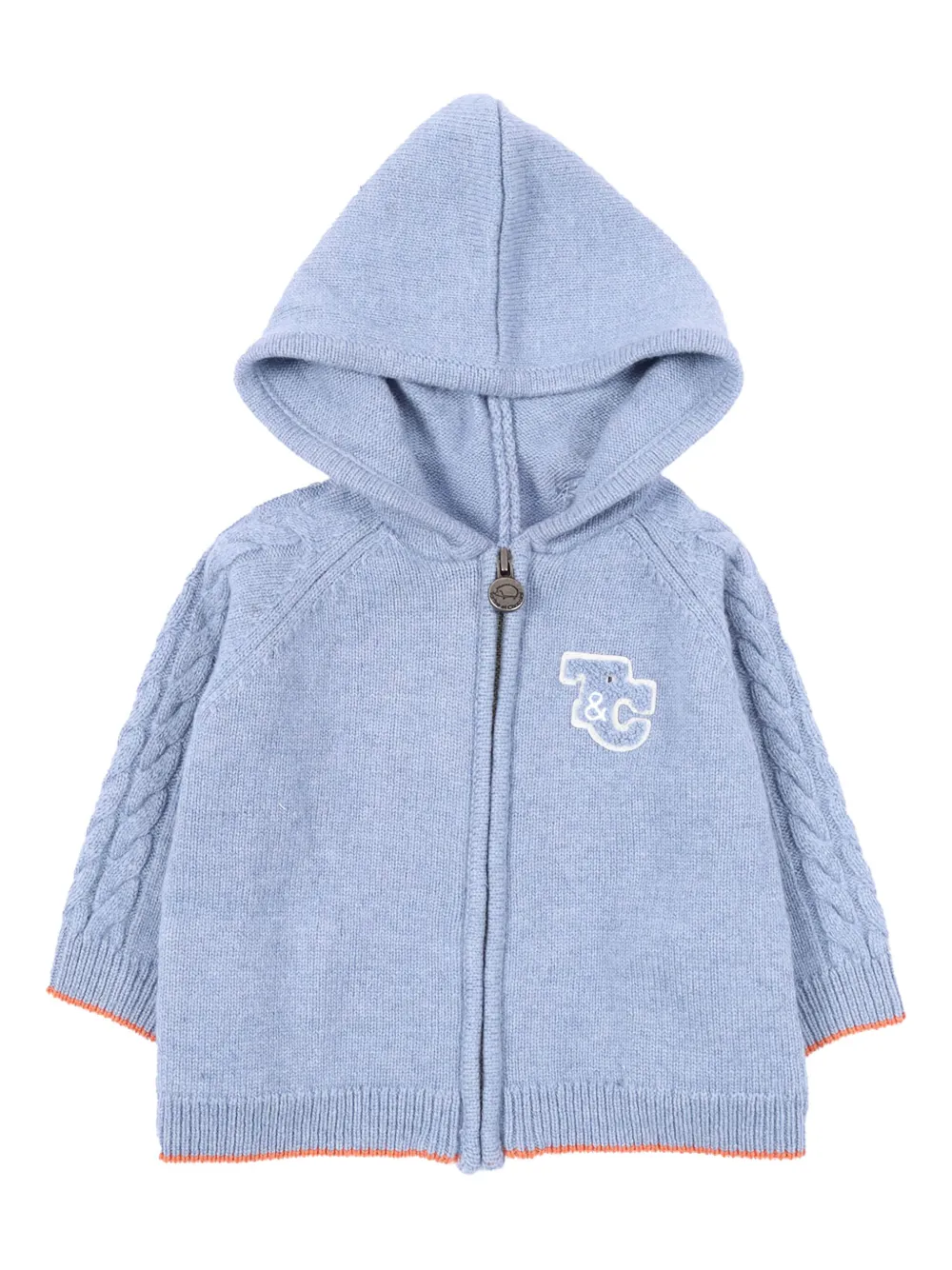 

Кардиган фактурной вязки с капюшоном Tartine Et Chocolat, синий