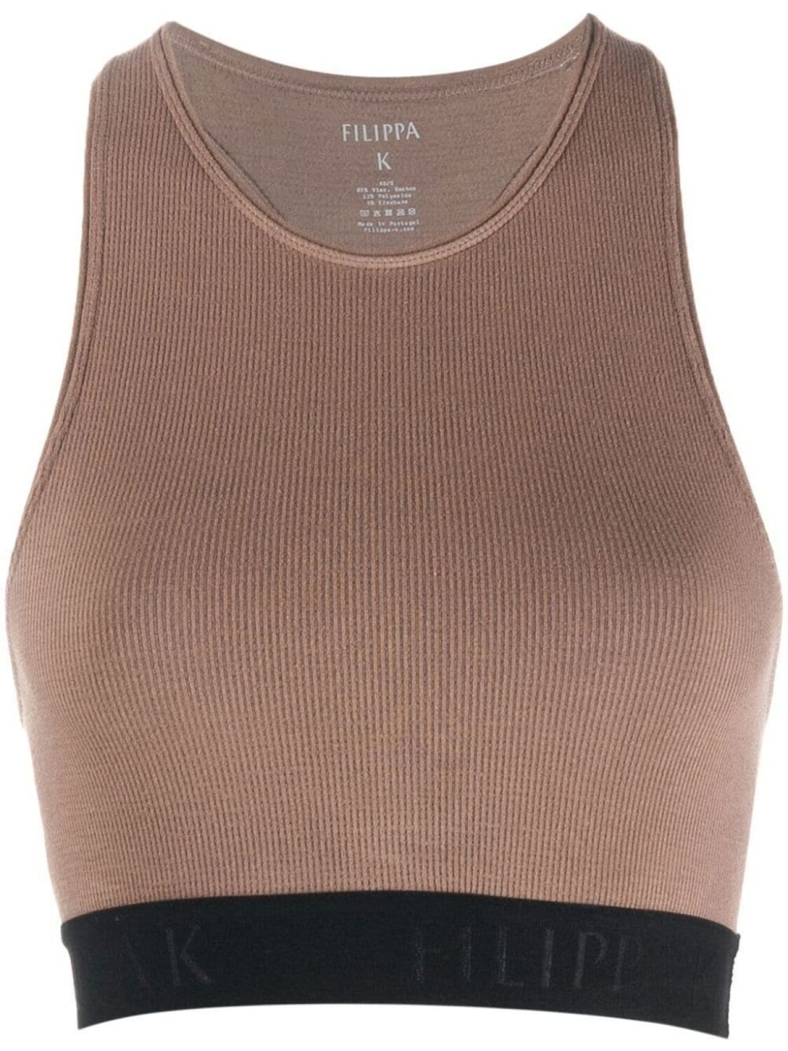 

Filippa K бесшовный укороченный спортивный топ, коричневый